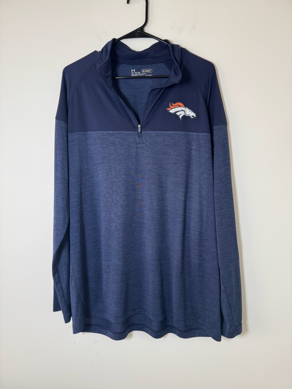 Under Armour Denver Broncos 1/4 Zip Pullover Mens XL NFL Combine HeatGear